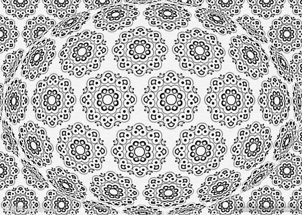 白描花纹