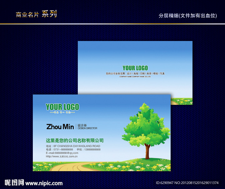 树木名片 树名片 木头名片