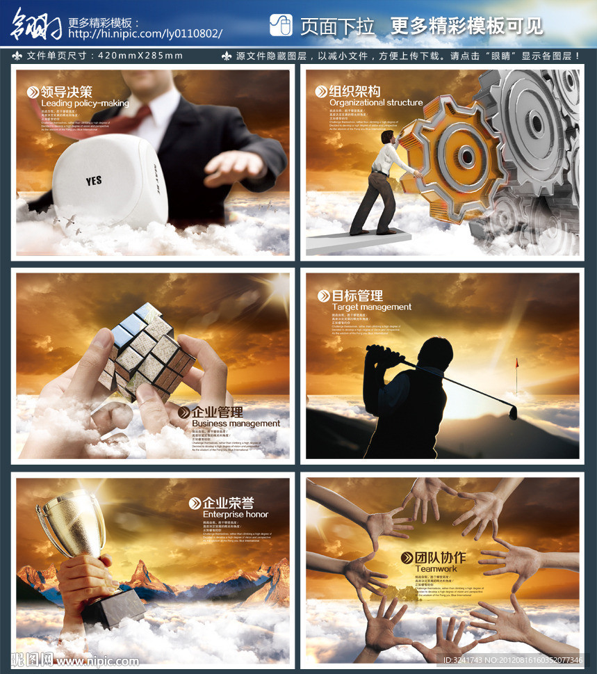 企业文化 领导 决策 管理 荣誉 团结 目标 组织