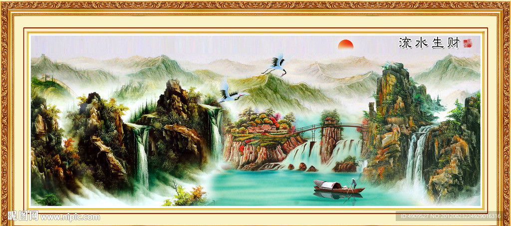 聚宝盆油画