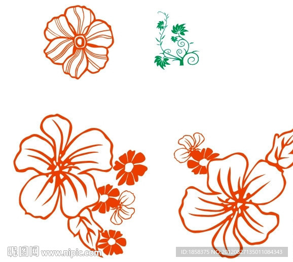 艺术花形花朵