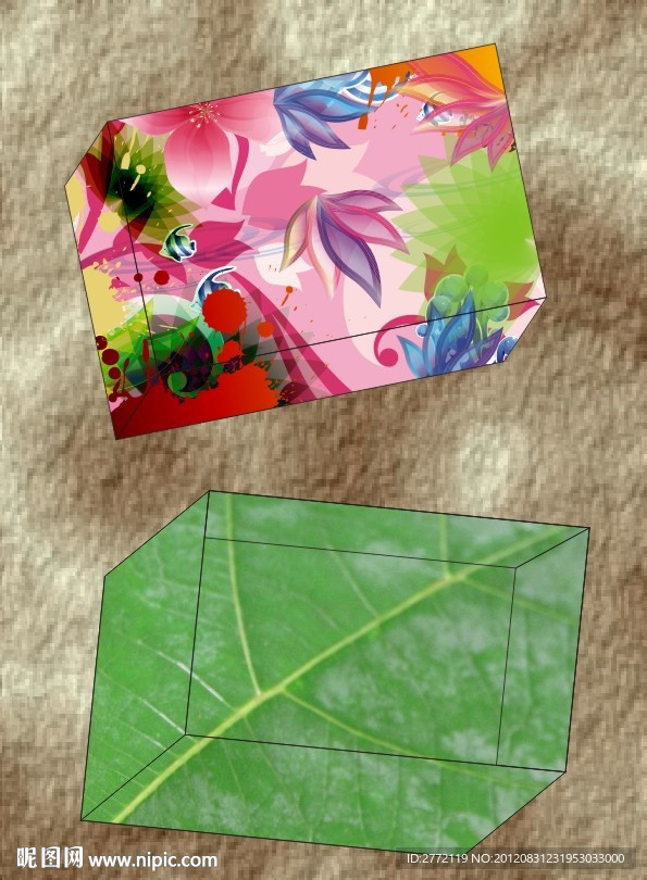 幻彩花朵叶子 彩盒 （注与预览图一样）