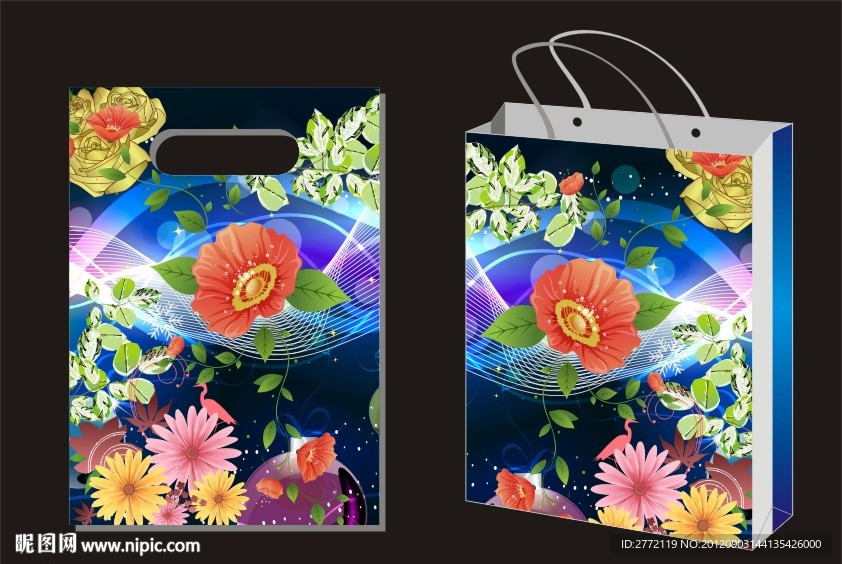 彩幻仙花子 手提袋