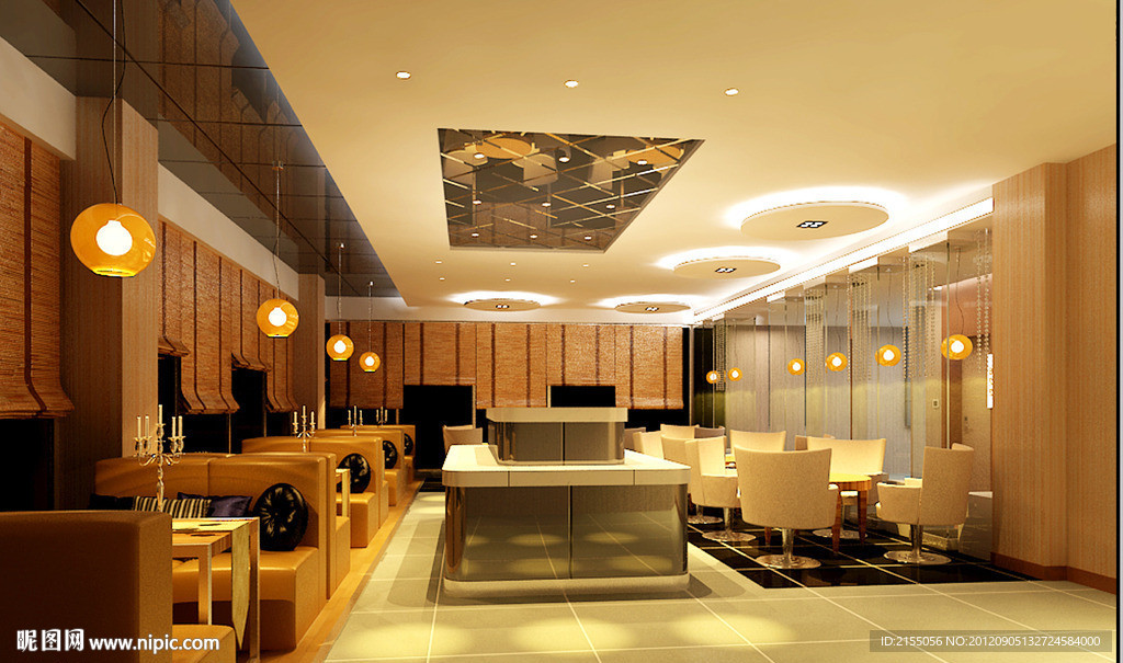 休闲咖啡厅 茶座室内效果图3d模型源文件