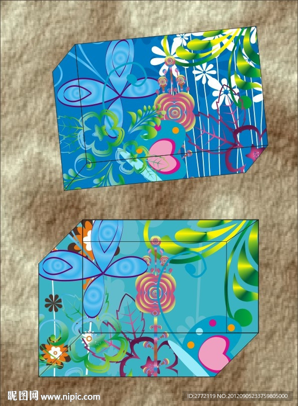 绿叶花蝴蝶 包装盒