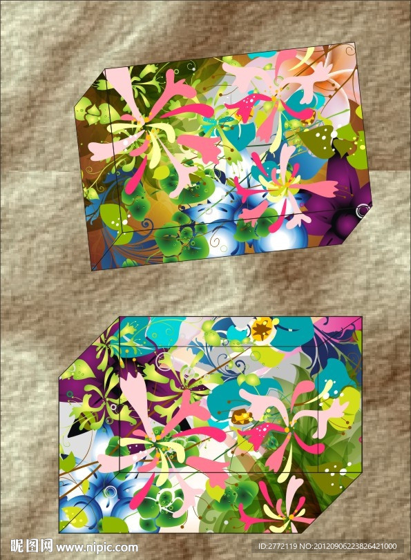 幻想紫彩花 包装盒
