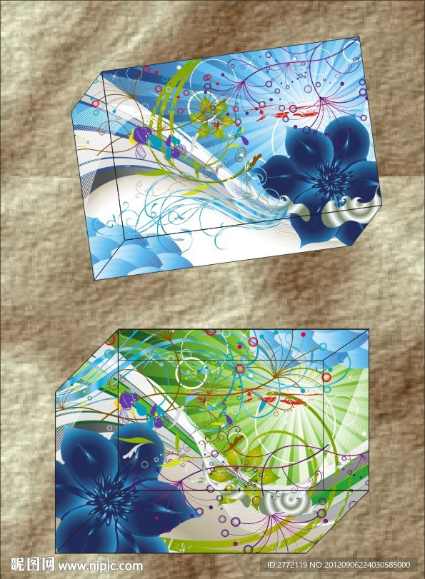 梦幻深蓝紫花 包装盒