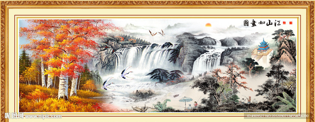 聚宝盆油画