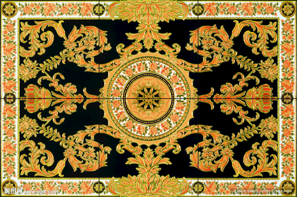 抛晶砖拼花图片