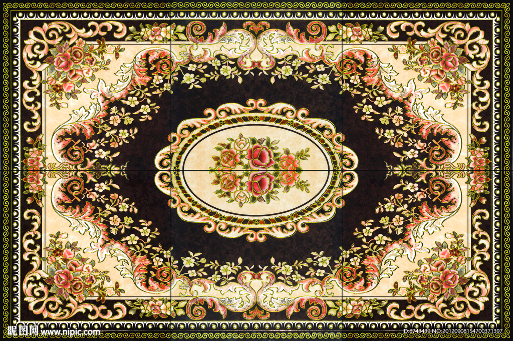 抛晶砖拼花图片