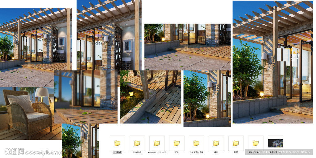 黄昏屋顶花园全套模型 含材质