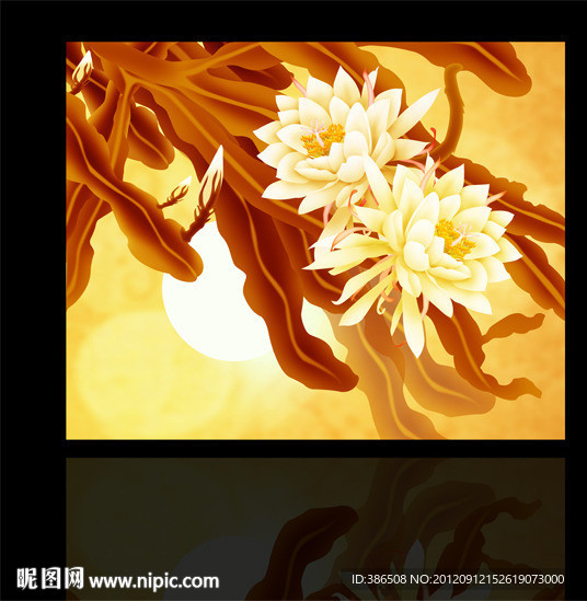 装饰画昙花