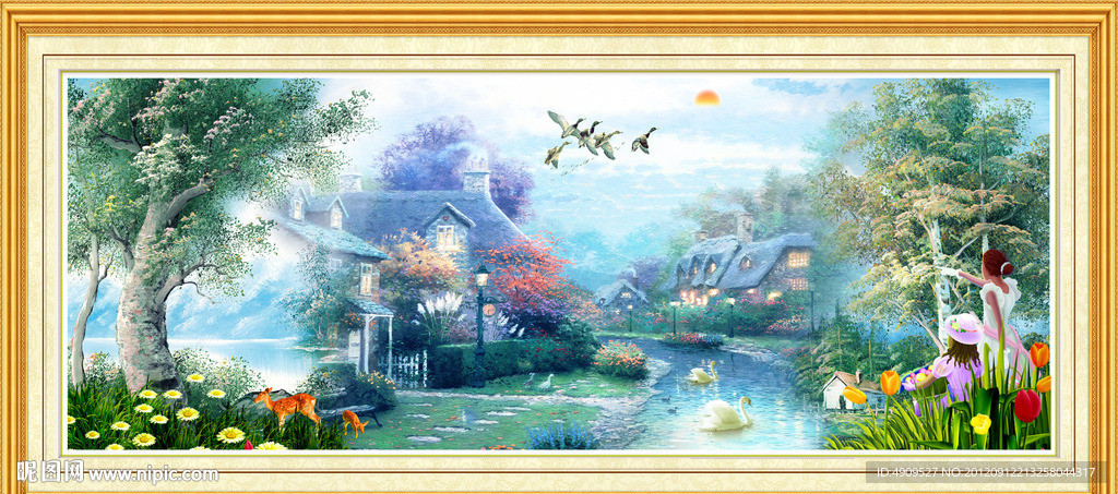 田园油画