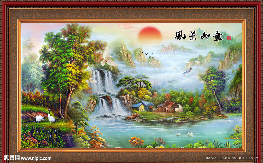 风景油画 田园油画 油画风景