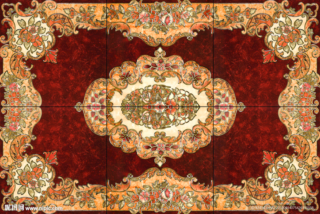 抛晶砖拼花图片