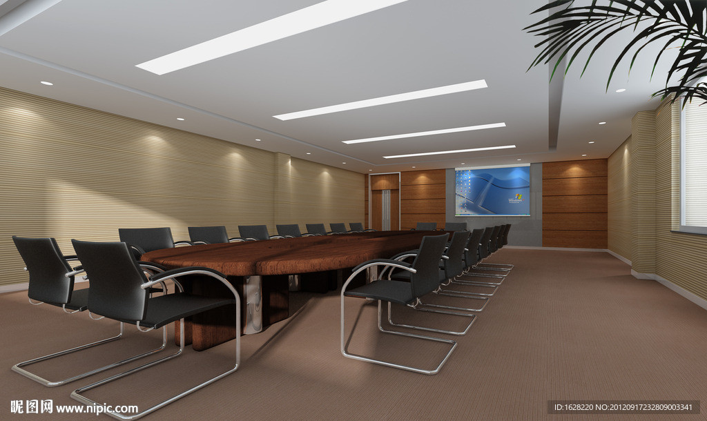 室内设计现代会议室装修设计效果图