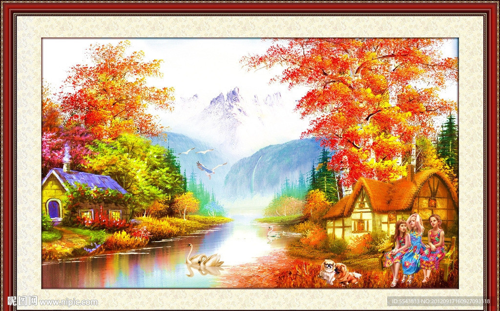 山水油画