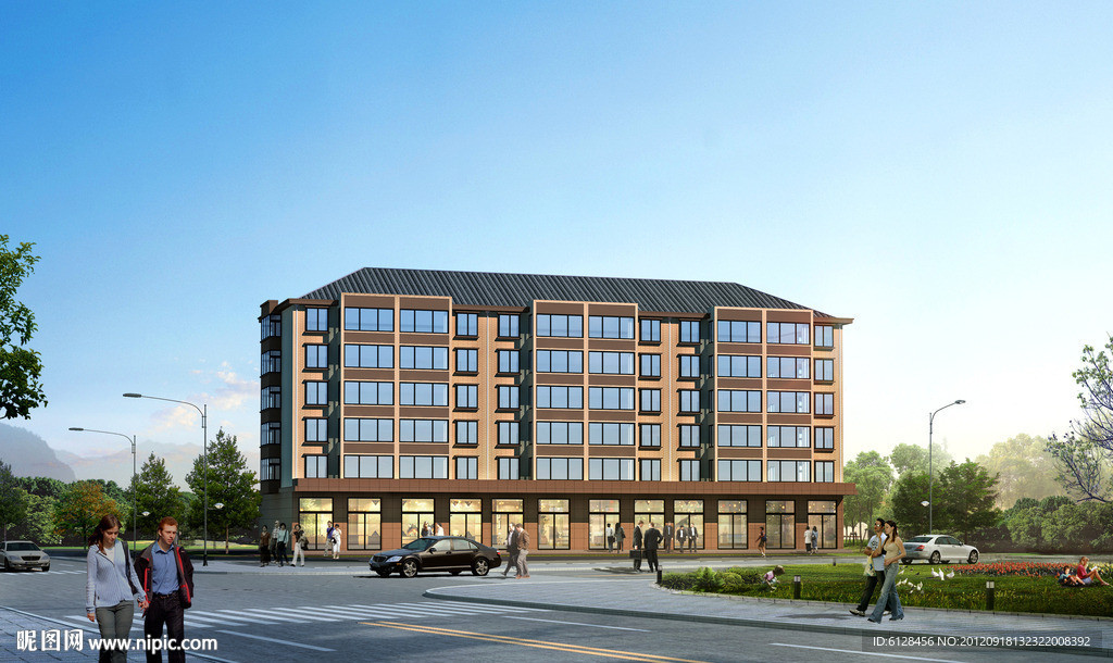 沿街住宅小区含max和psd全套源文件