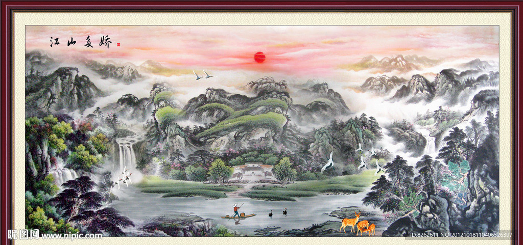 聚宝盆国画