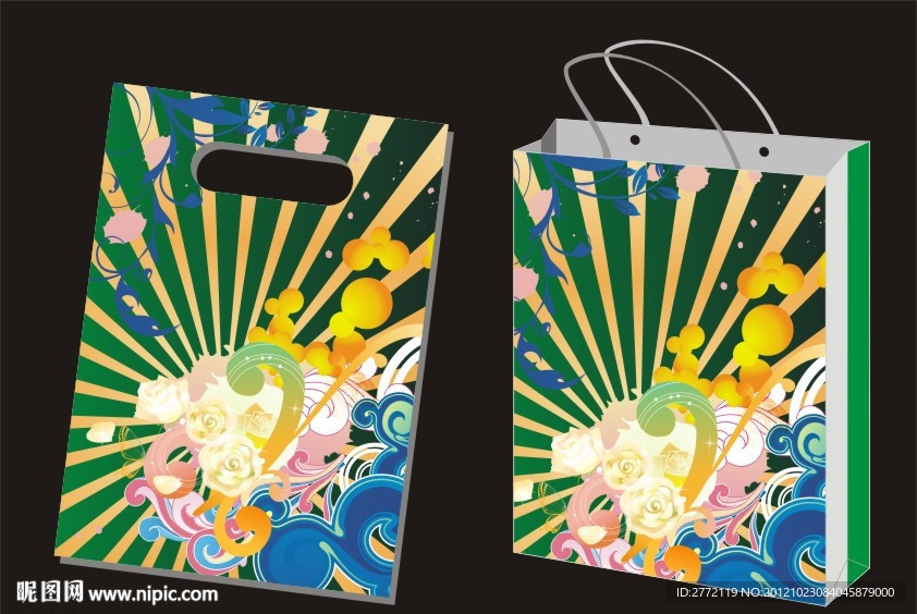 幻彩蓝花 手提袋