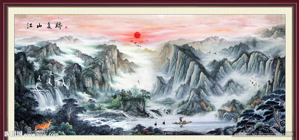 聚宝盆国画