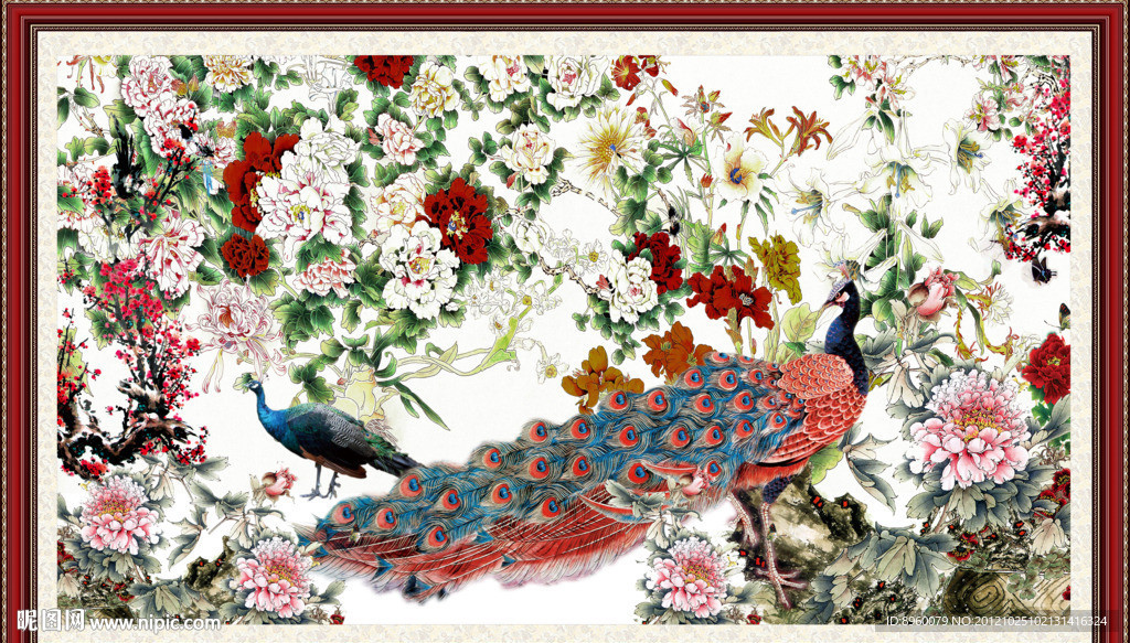 花鸟图 花开富贵