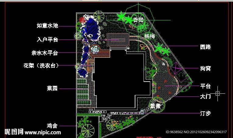 明珠花园别墅庭院景观绿化设计