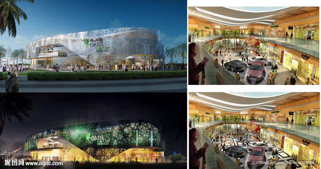 汽车展厅室内外效果图