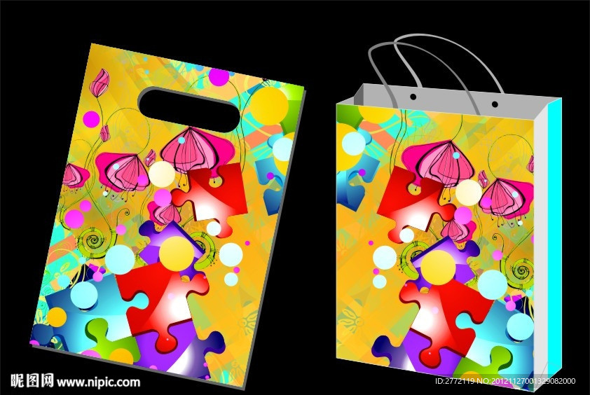 巧板碎片 手提袋