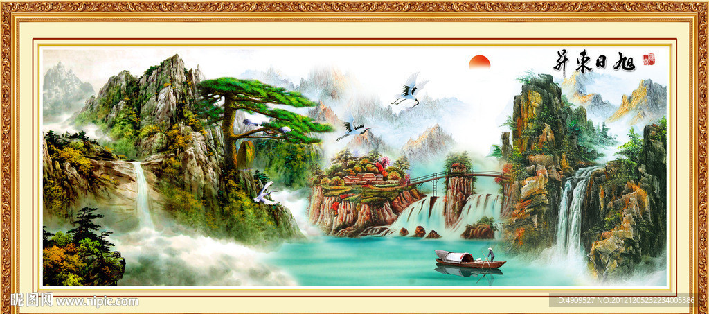 聚宝盆油画