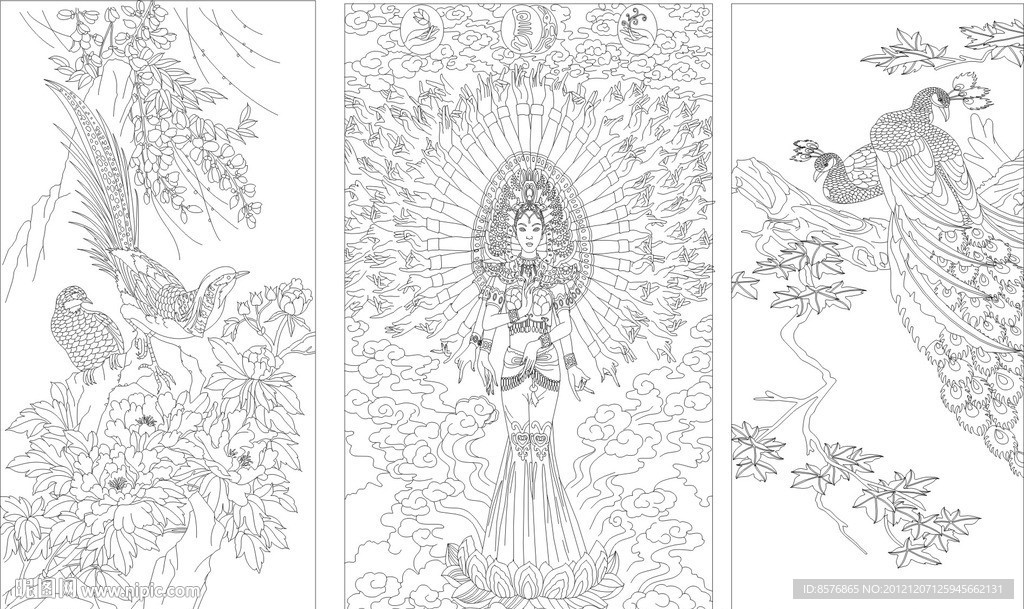 艺术玻璃 千手观音