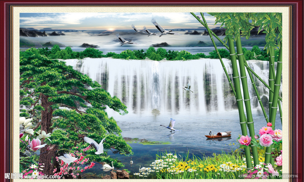 山水画 高山流水