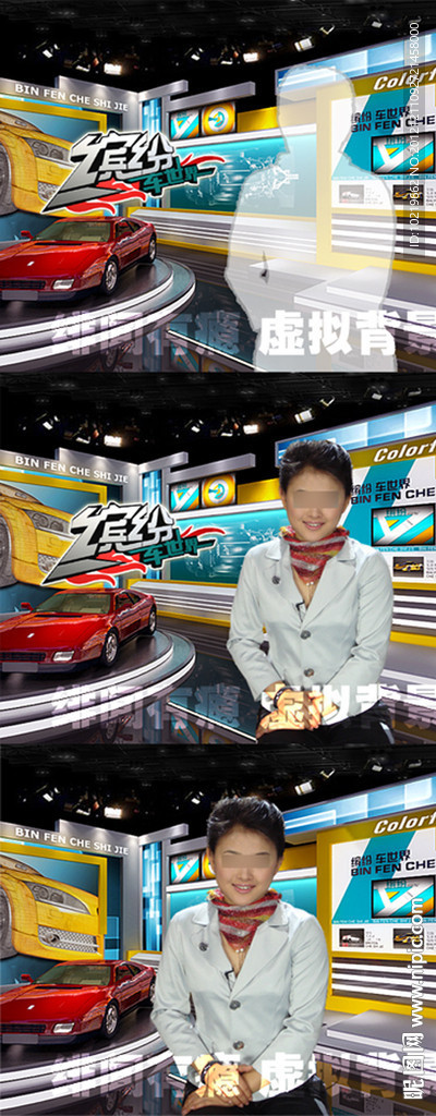 缤纷车世界虚拟演播室主持人背景