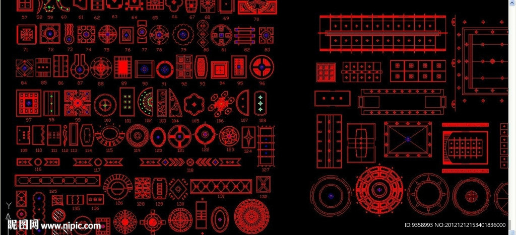 CAD吊顶图库
