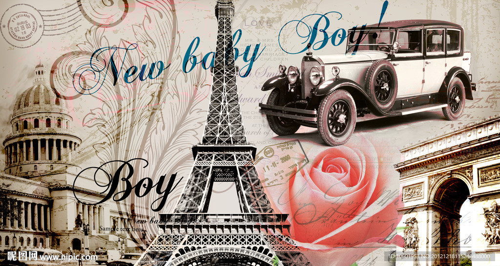 欧美油画 法国建筑