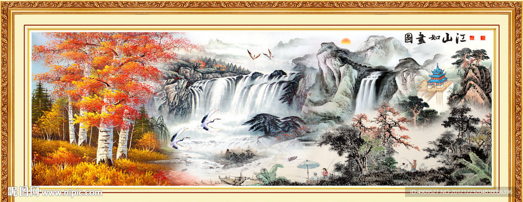 巨幅山水画