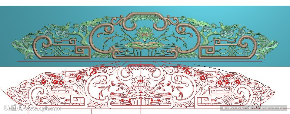精雕图 浮雕缕空挂落 jdp