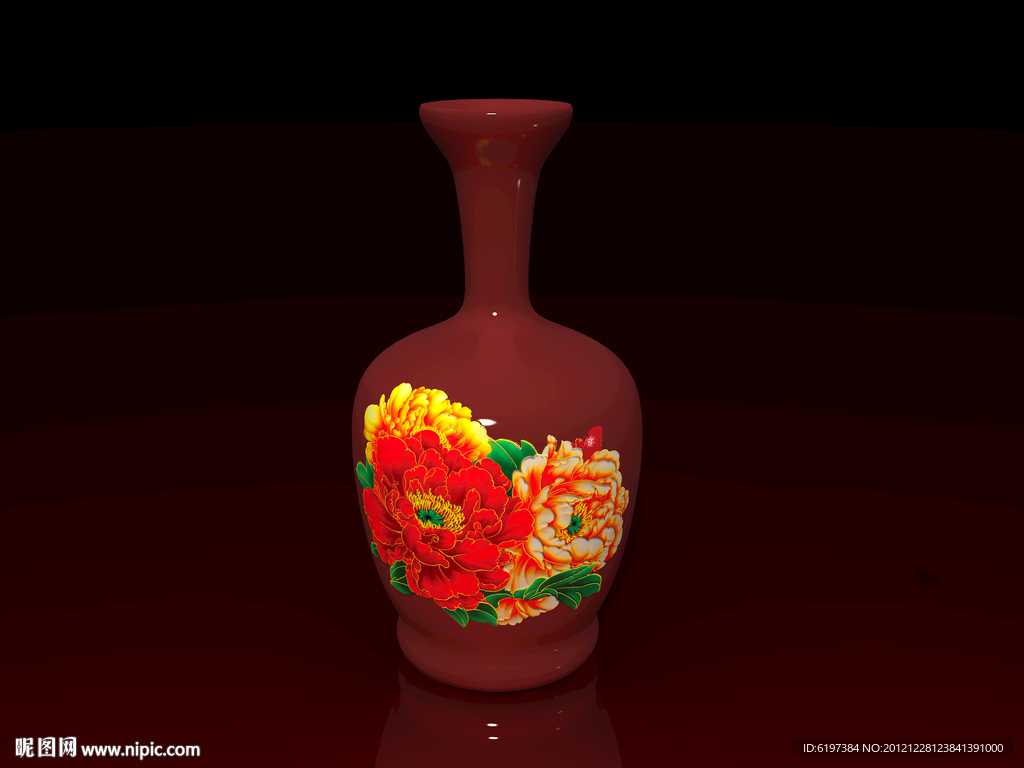 牡丹花瓶