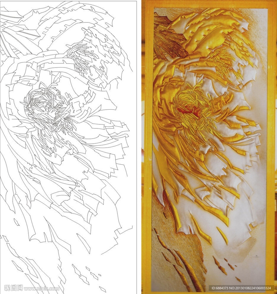 花 抽象花 风中牡丹