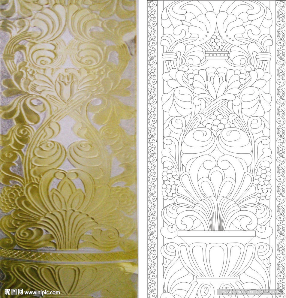 金色年华 欧式花 砂雕