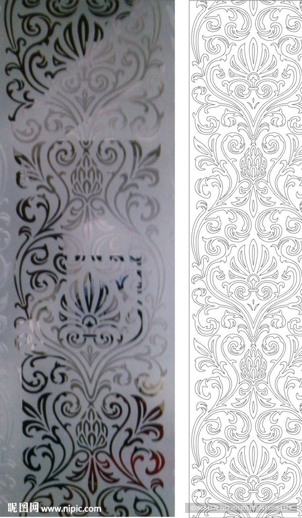 欧式花 玉砂图 线条图