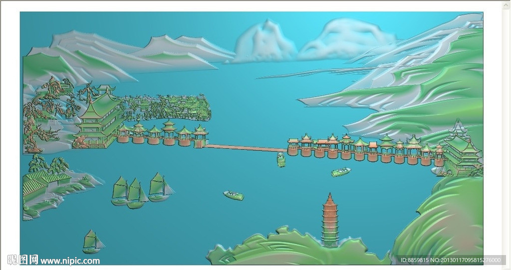 精雕图 湘子桥 jdp