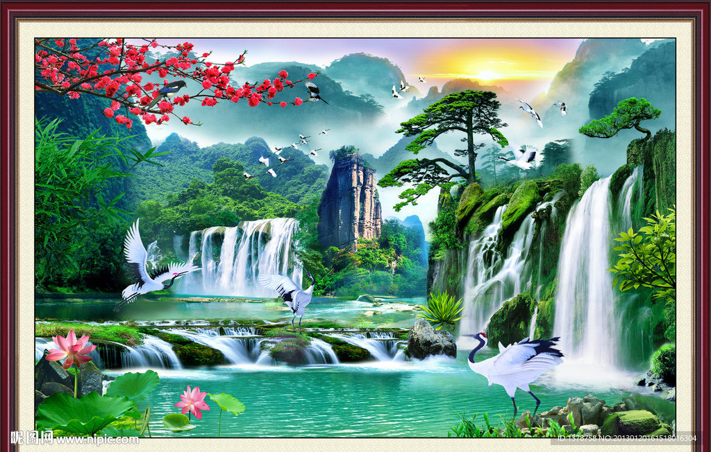 巨幅山水画