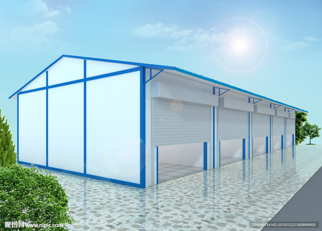 车库模型3d模型效果图
