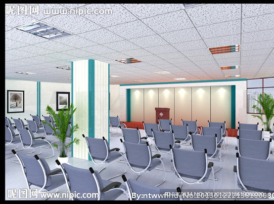 会议室3d模型效果图