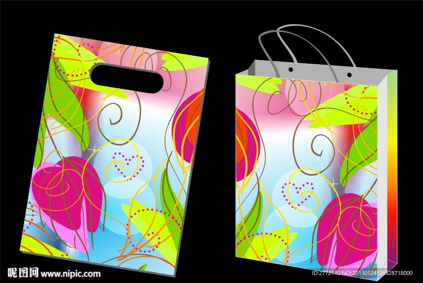 唯美花边 手提袋