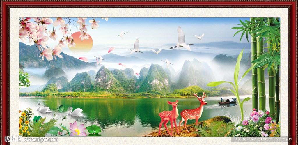 山水风景画 桂林山水