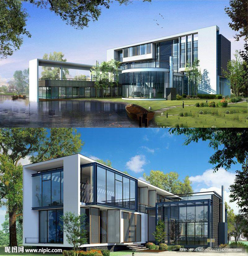 现代版 别墅 设计 源文件