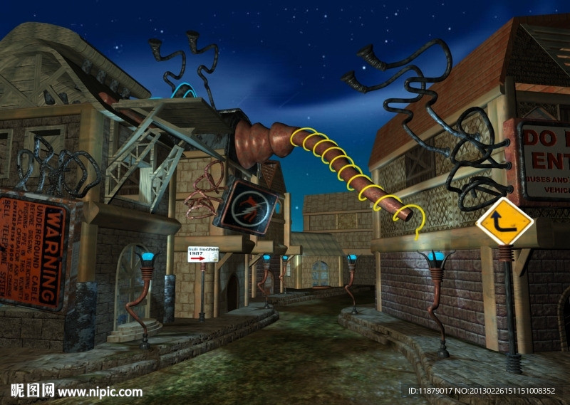 卡通街 Ｑ版作坊 动漫场景