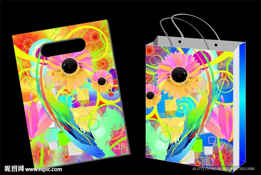 太阳花彩墨 手提袋